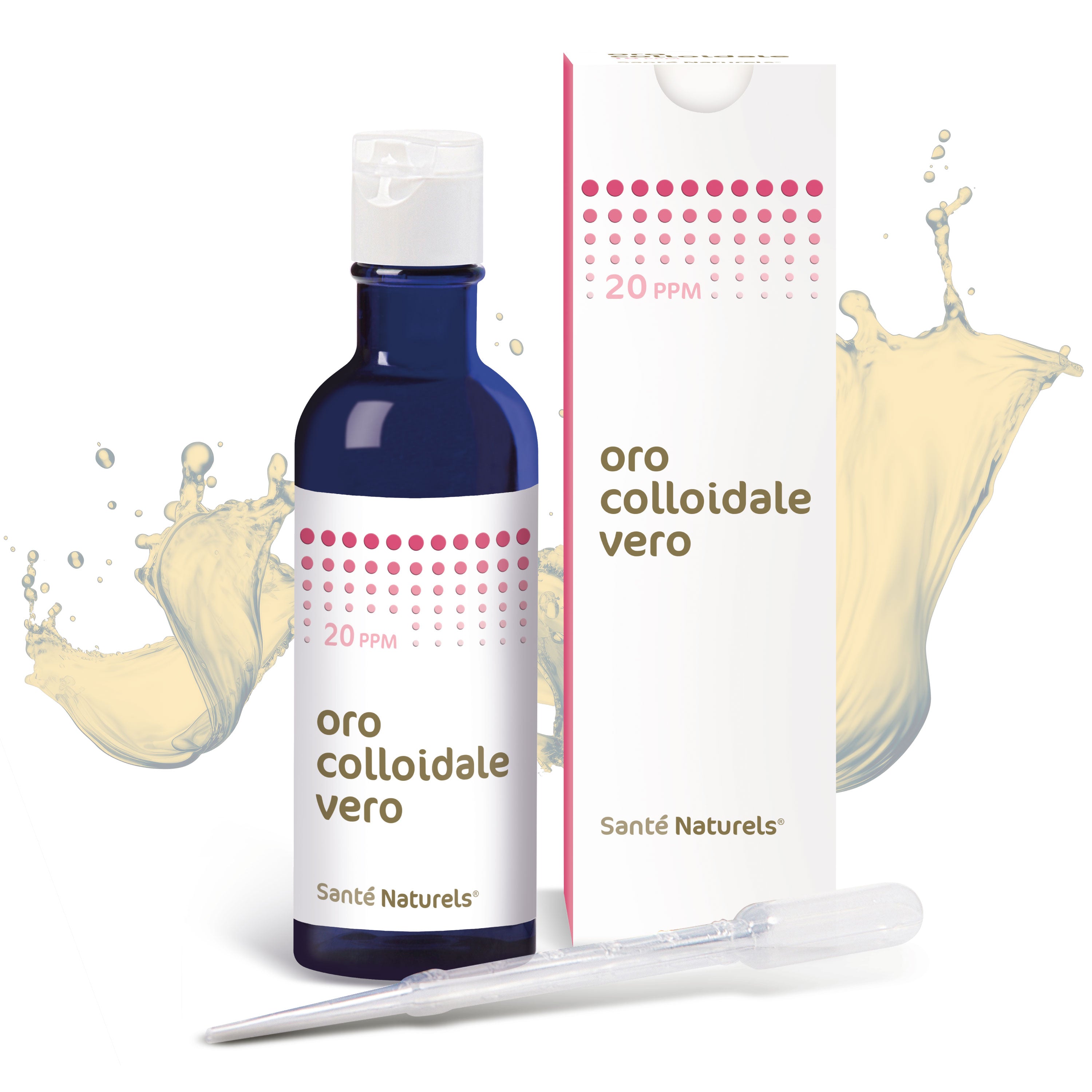 Verdadero oro coloidal 10 y 20 ppm. Diferentes formatos