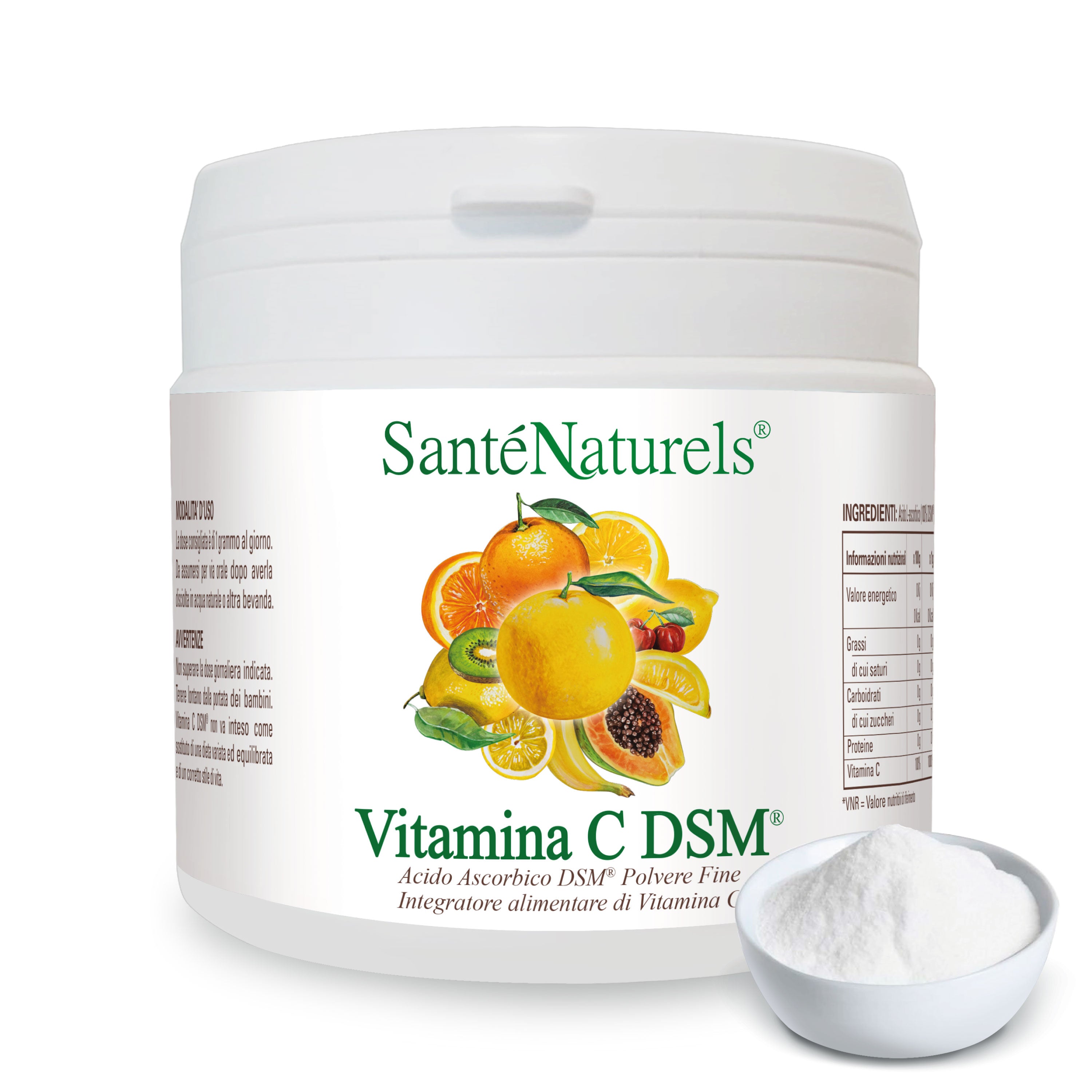 Vitamina C DSM® Polvere Produzione Europea – Acido Ascorbico (250 g / 500 g)