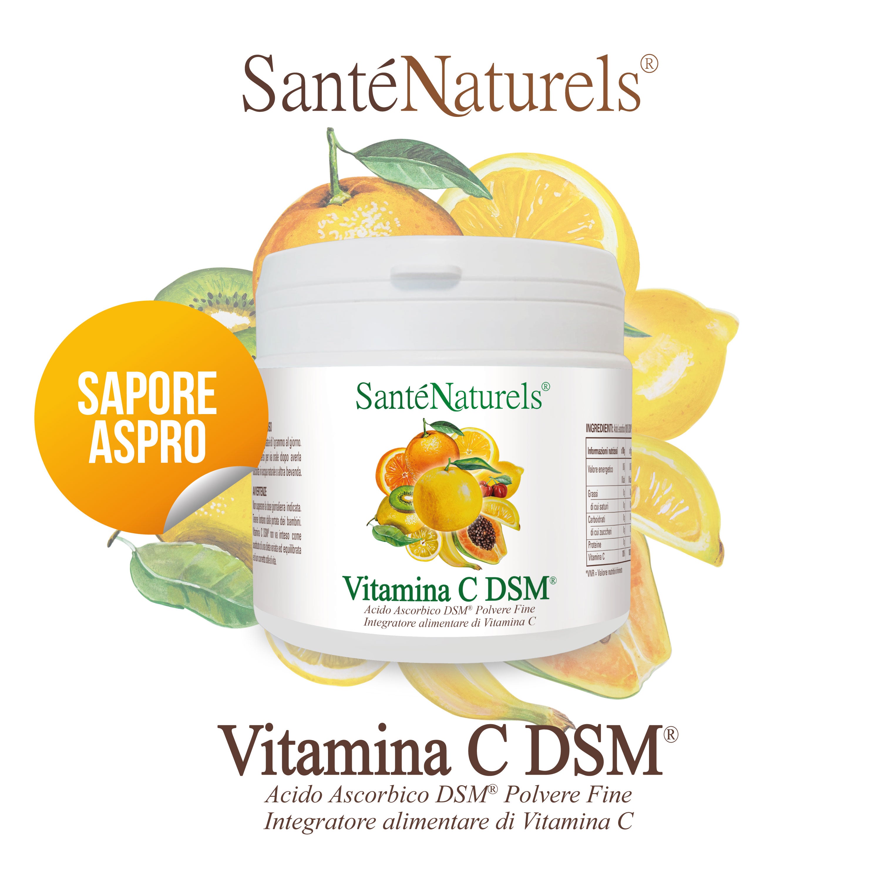 Vitamina C DSM® Polvere Produzione Europea – Acido Ascorbico (250 g / 500 g)