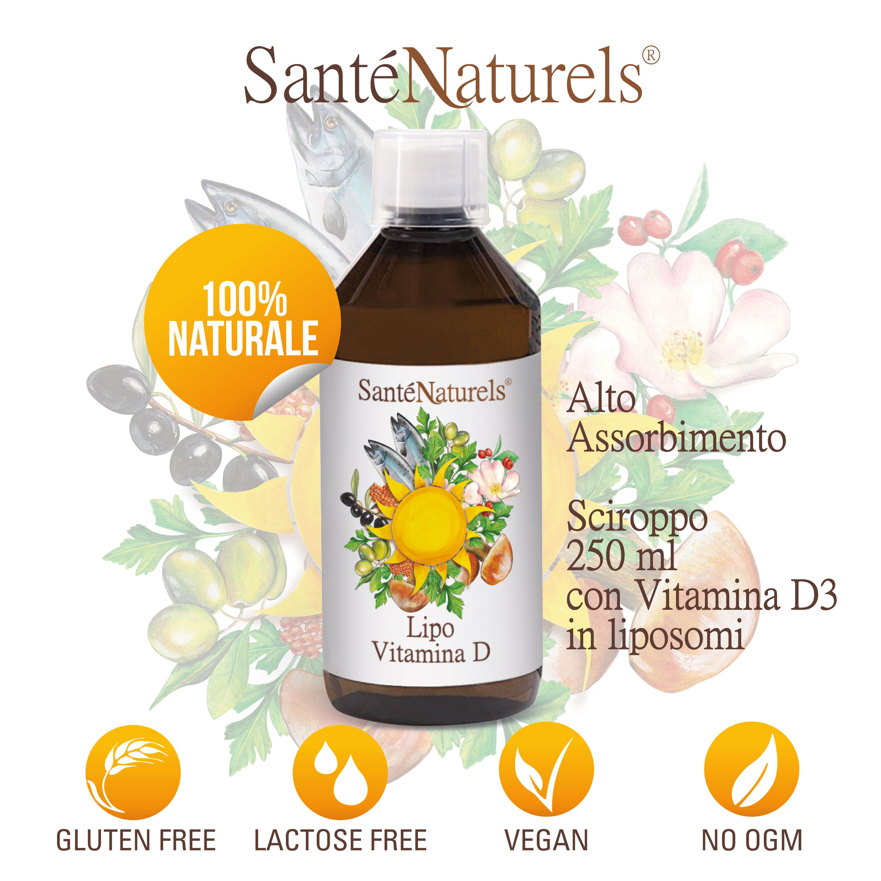 Lipo Vitamina D Liposomal Alta Absorción 250 ml. Vitamina D en liposomas