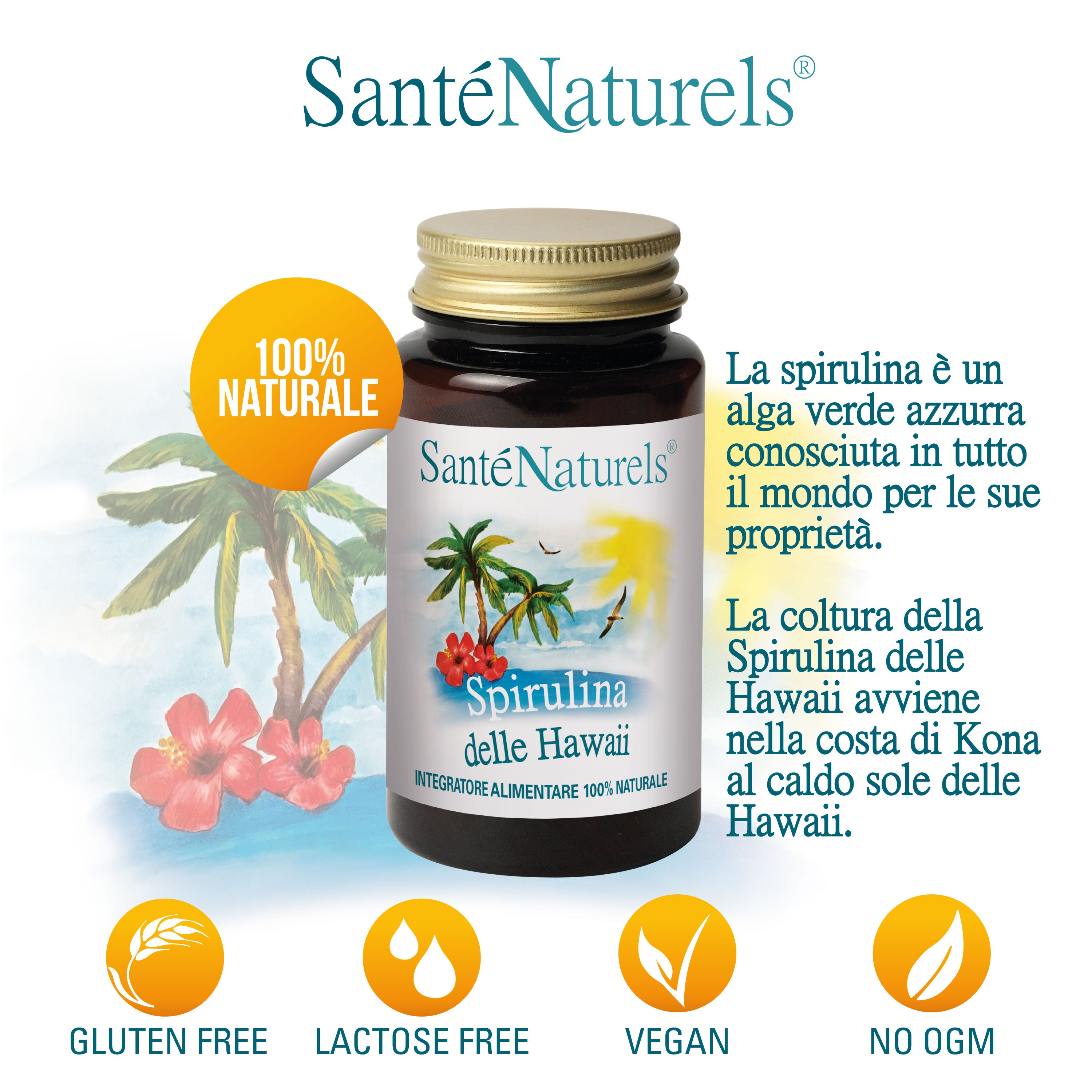 Spirulina delle Hawaii – Integratore Naturale Completo | 200 Compresse da 500 mg
