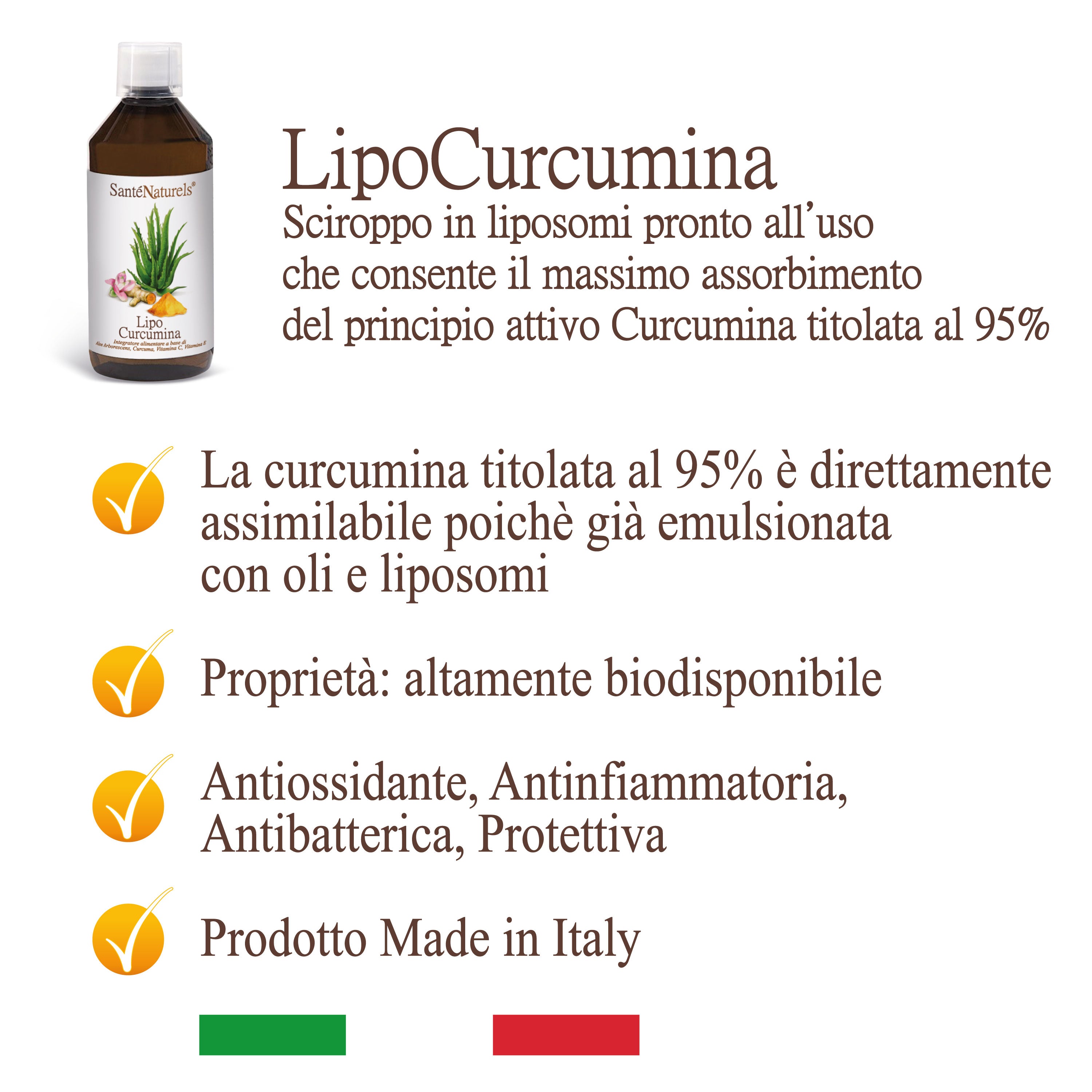 Curcumina liposomal. Lipocurcumina. Alta Absorción. En Liposomas Jarabe 500 ml