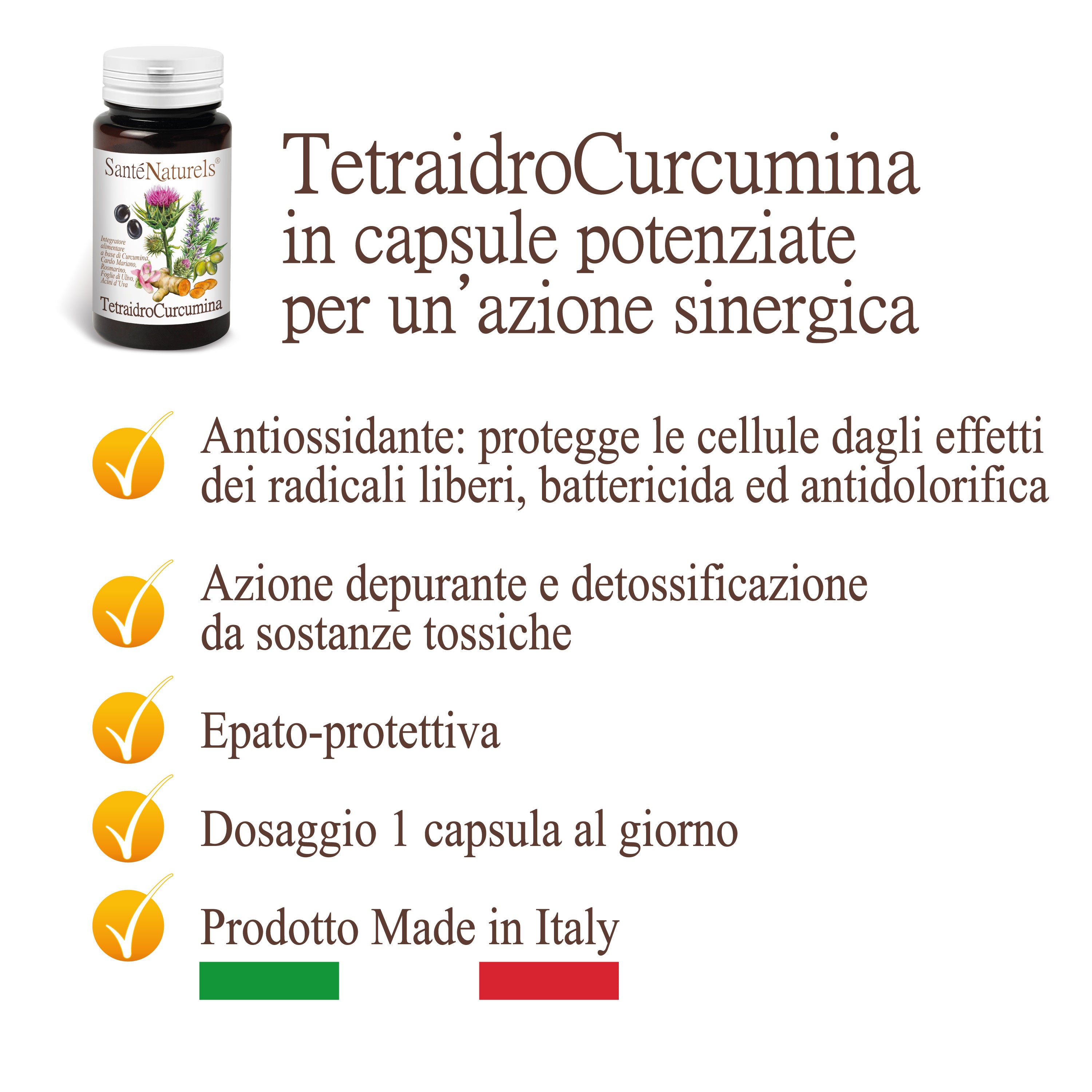 TetraIdroCurcumina Potenziata in Capsule Altissimo Assorbimento