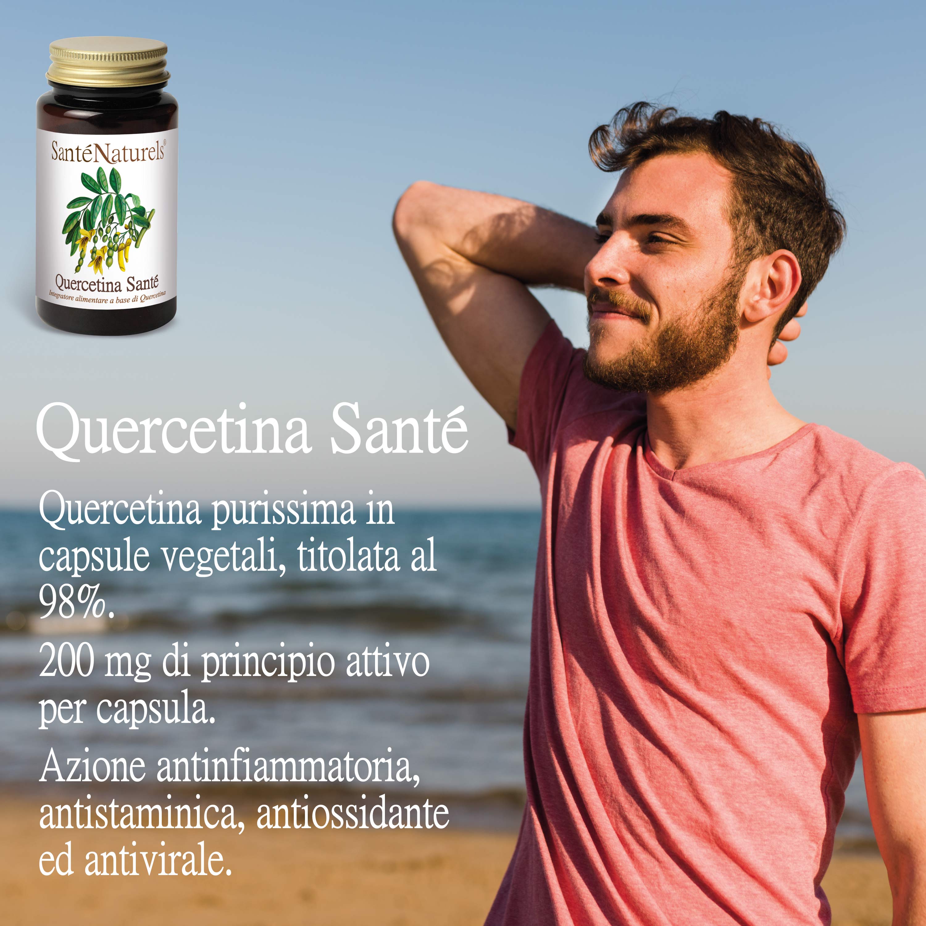 Quercetina Santé® 200 mg – 90 Capsule Vegetali Antiossidante Naturale