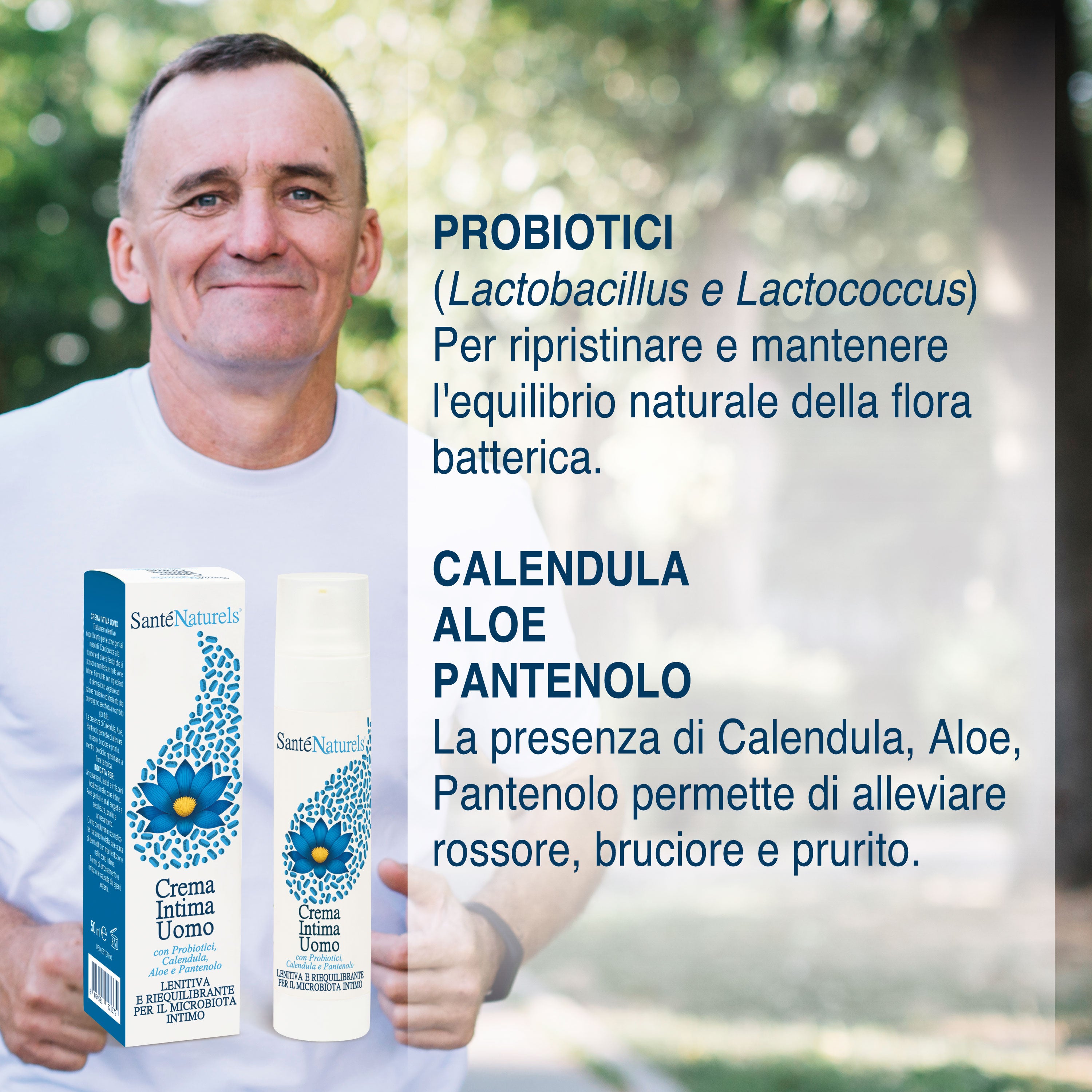 Crema Intima Uomo Lenitiva con Probiotici e Attivi Naturali