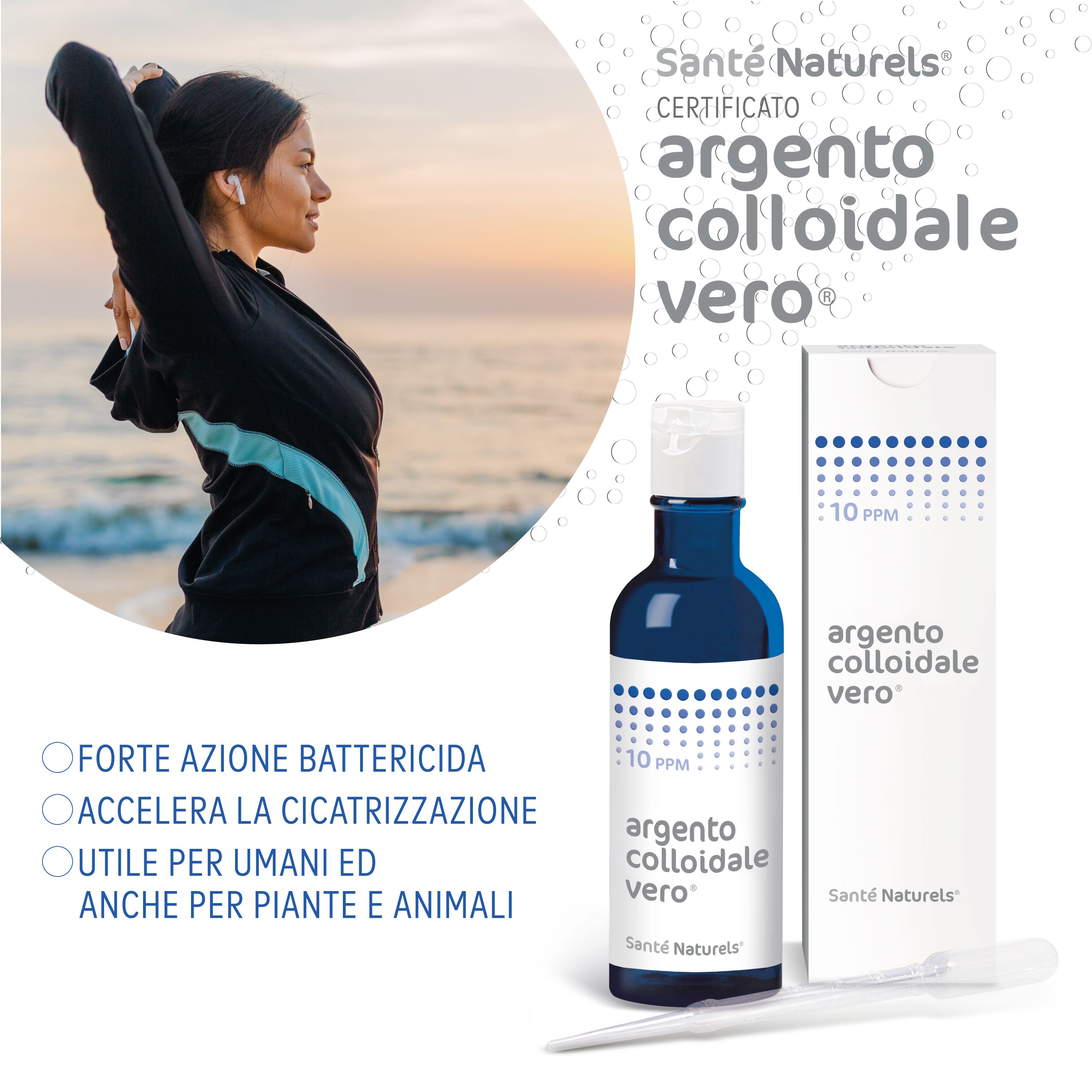 Argento Colloidale Particellare ad Alta Purezza – 10 e 20 ppm