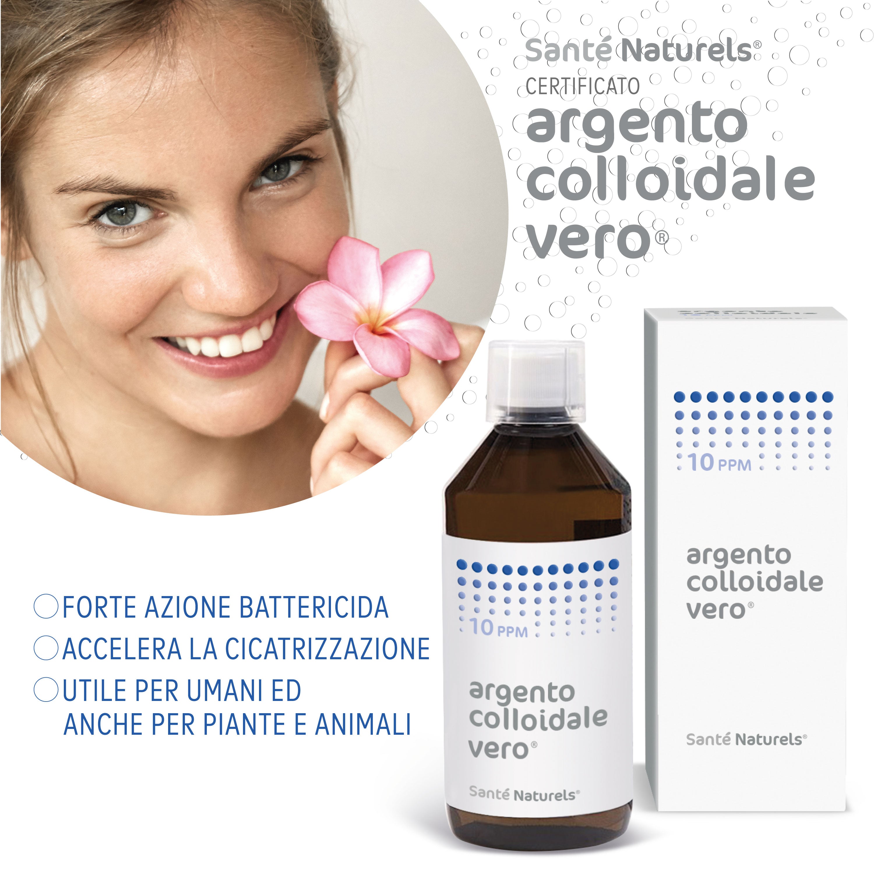 Argento Colloidale Particellare ad Alta Purezza – 10 e 20 ppm