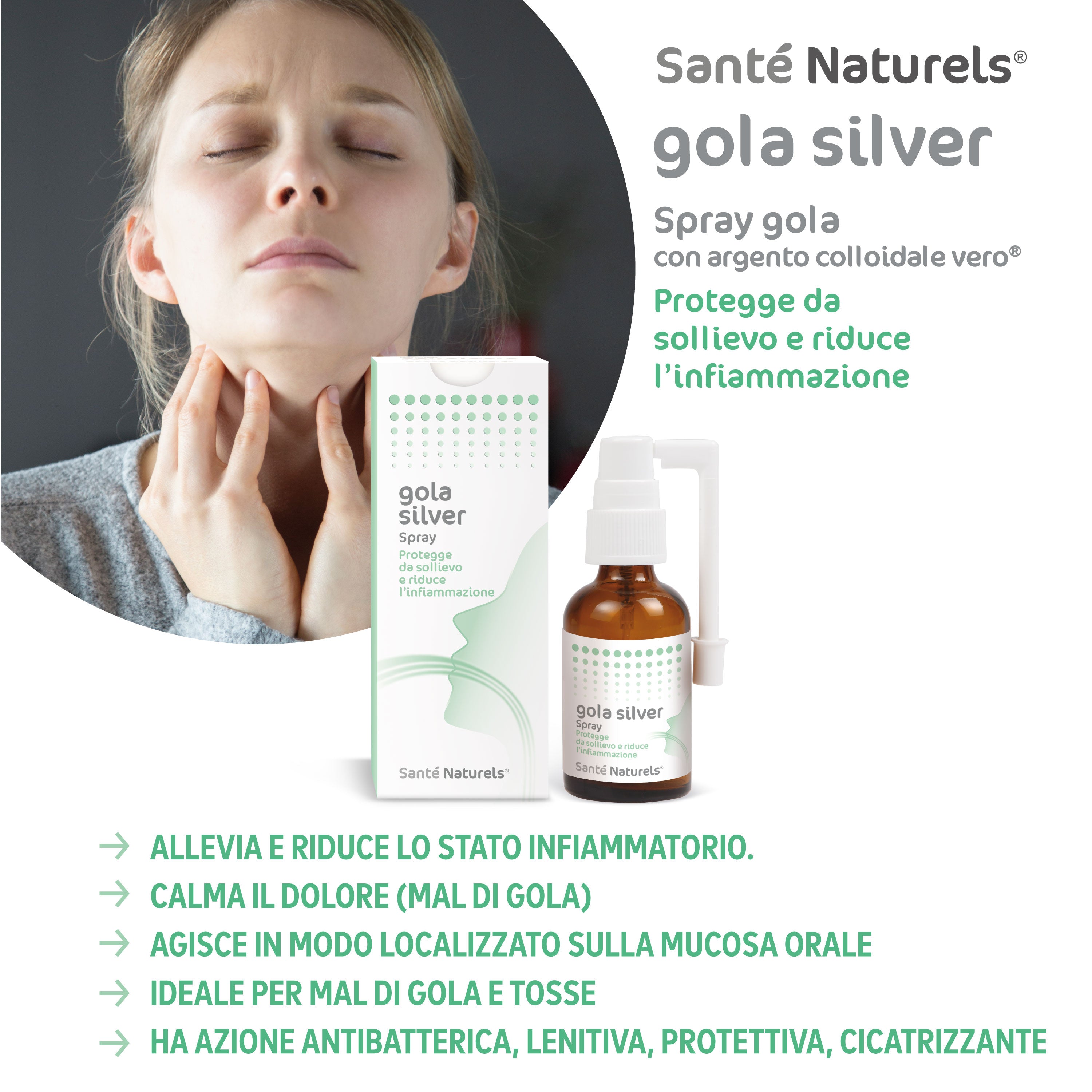 Gola Silver Anti-inflammatory Spray with Vero® Colloidal Silver 30 ml