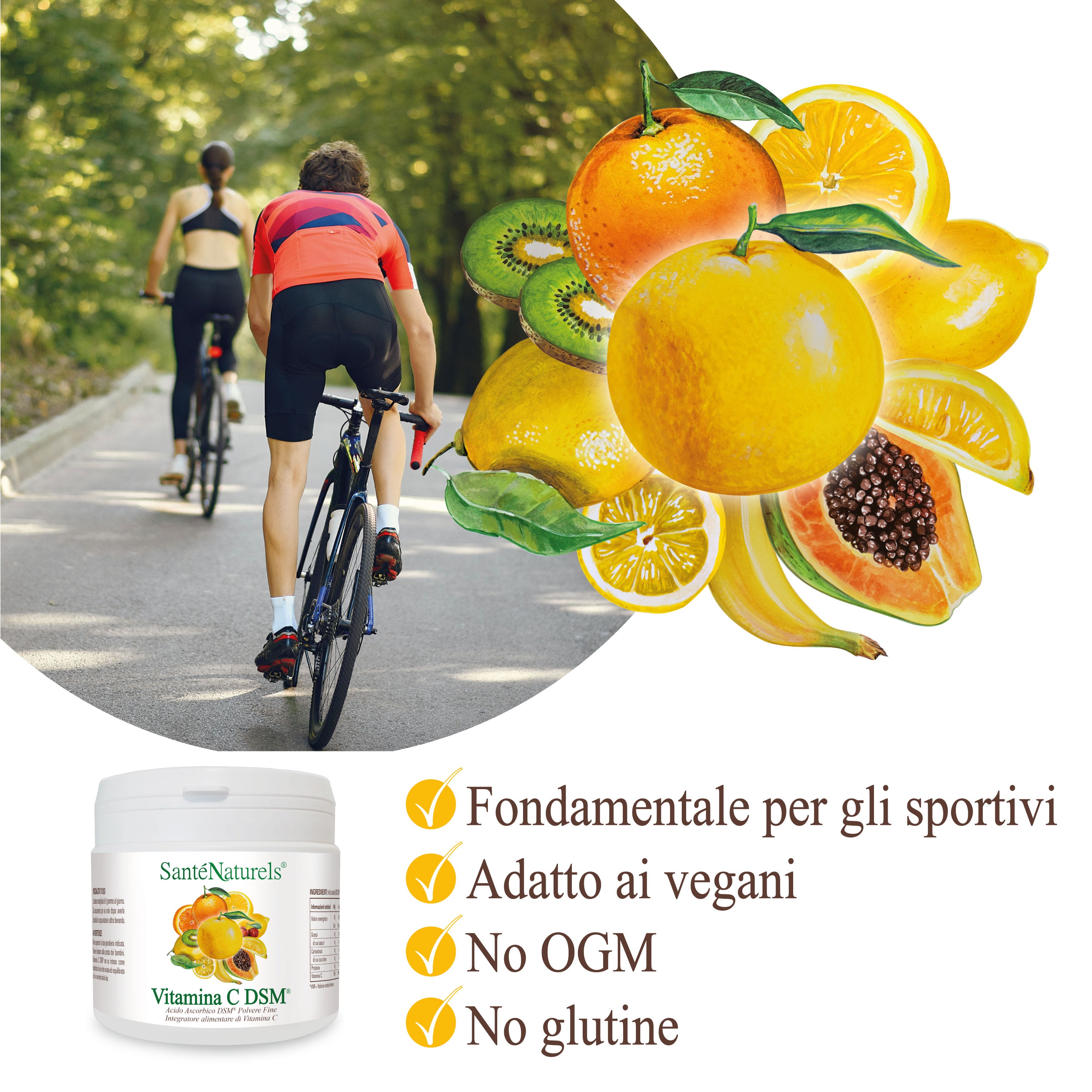 Vitamina C DSM® Polvere Produzione Europea – Acido Ascorbico (250 g / 500 g)