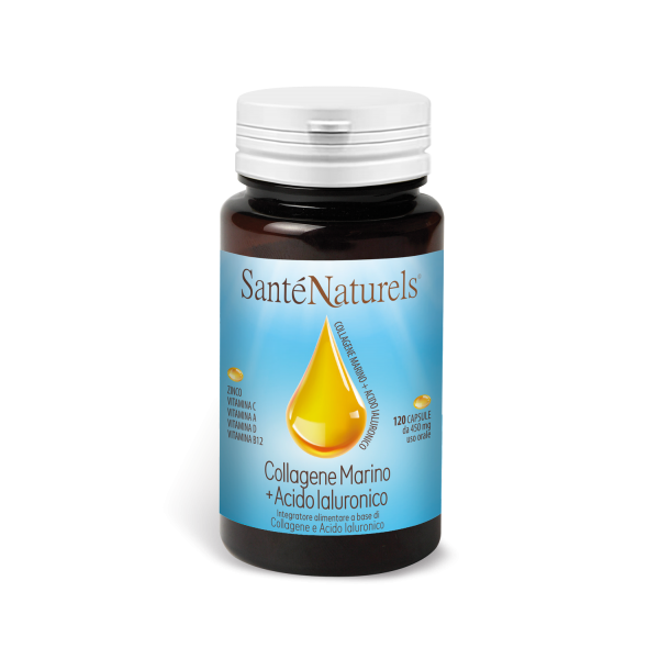 Marine Collagen + Hyaluronic Acid + Coenzyme Q10 120 Vegetable Capsules of 450 mg