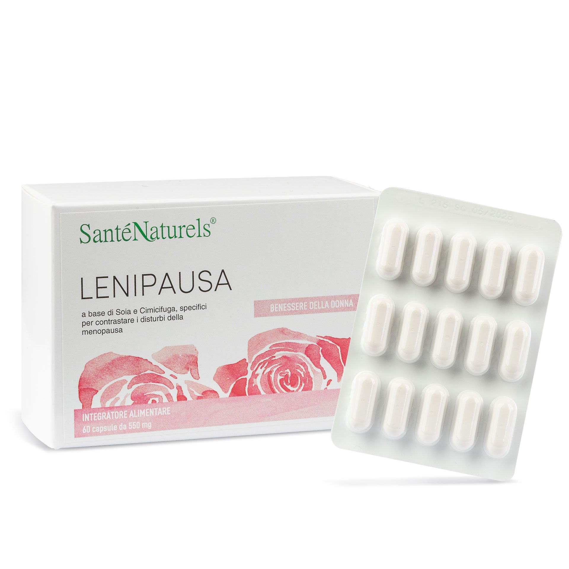 Lenipausa 60 Capsule – Integratore per Menopausa con Isoflavoni di Soia, Cimicifuga e Vitamine