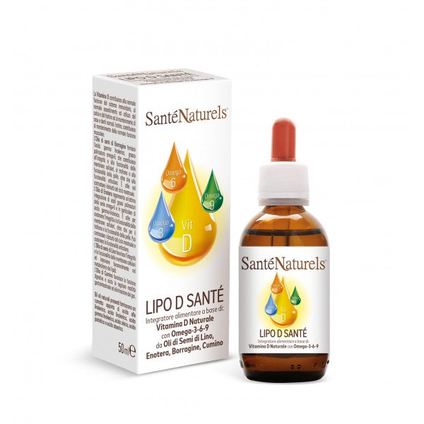 Lipo Vitamina D Naturale Vegetale Santé - Con Fonti di Omega 3, 6, 9