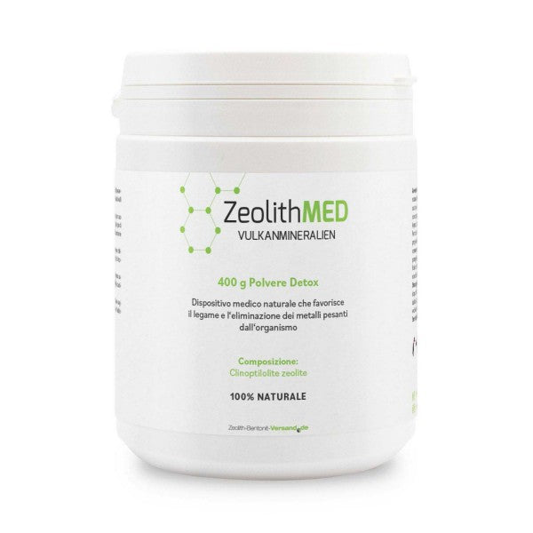 Zeolita Natural Detox Polvo Fino 400g. Dispositivo médico CE