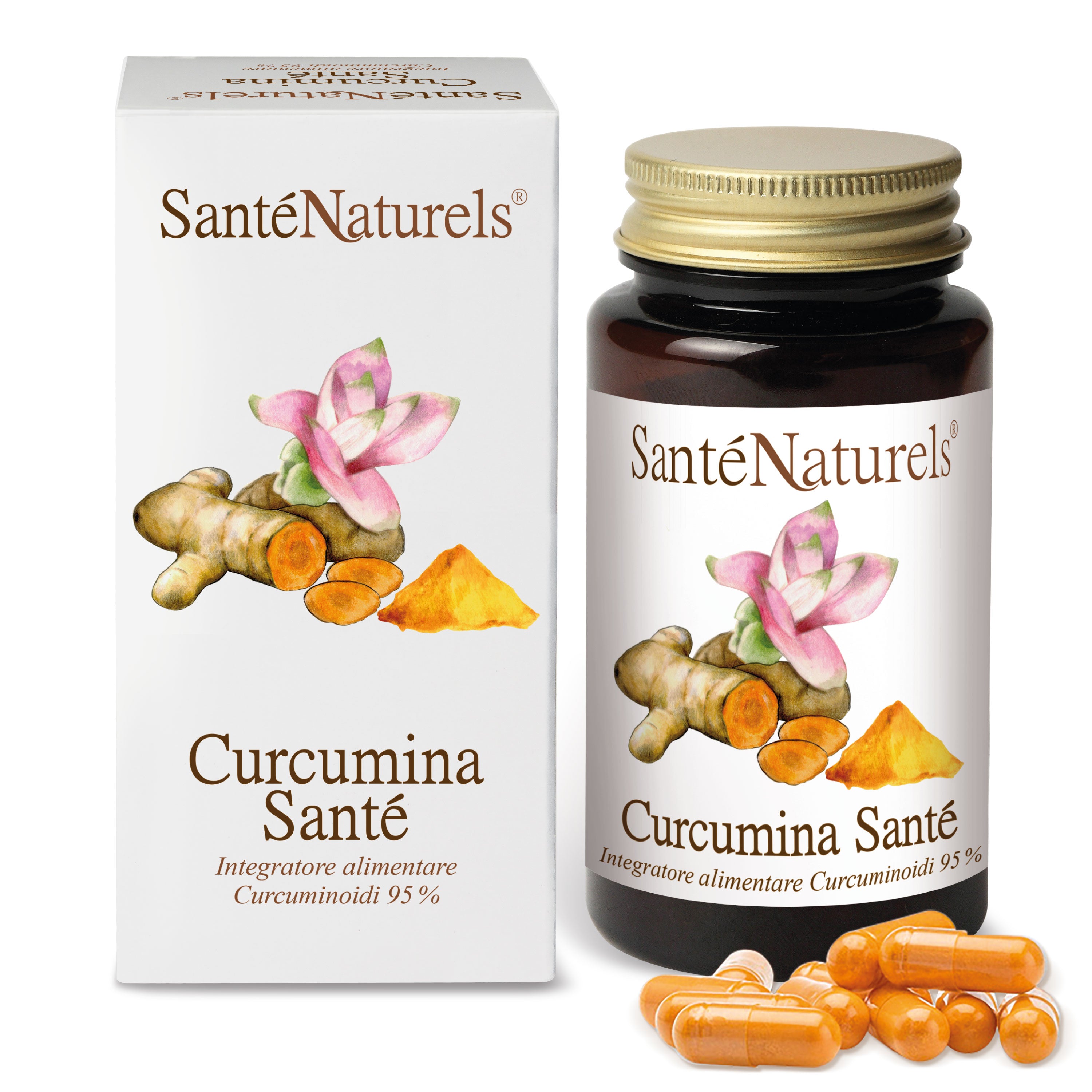 Santé Naturels Pura Curcumina - 90 cápsulas 450mg. Solo ingrediente activo