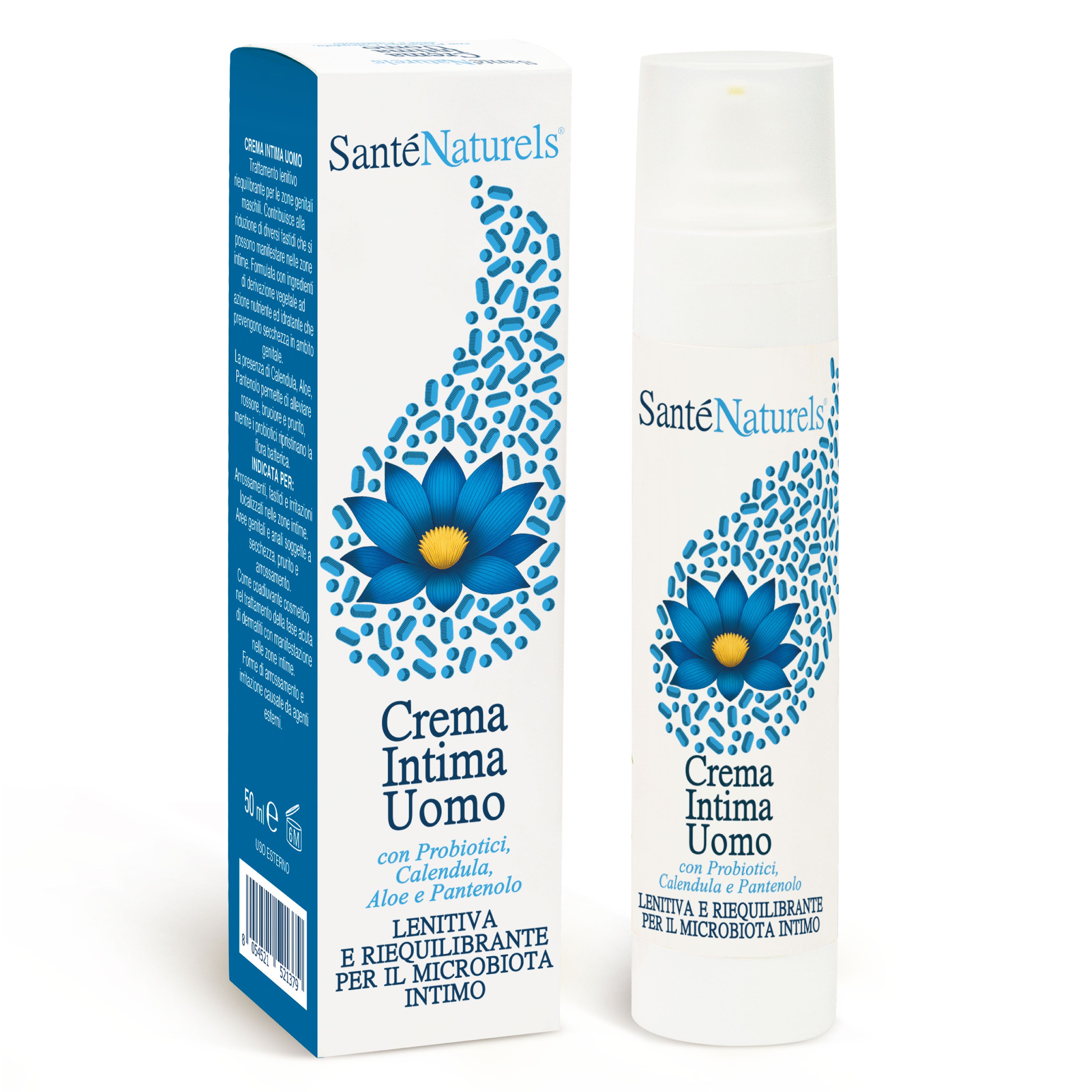 Crema Intima Uomo con Probiotici, Calendula, Aloe Pantenolo e Camomilla 50 ml