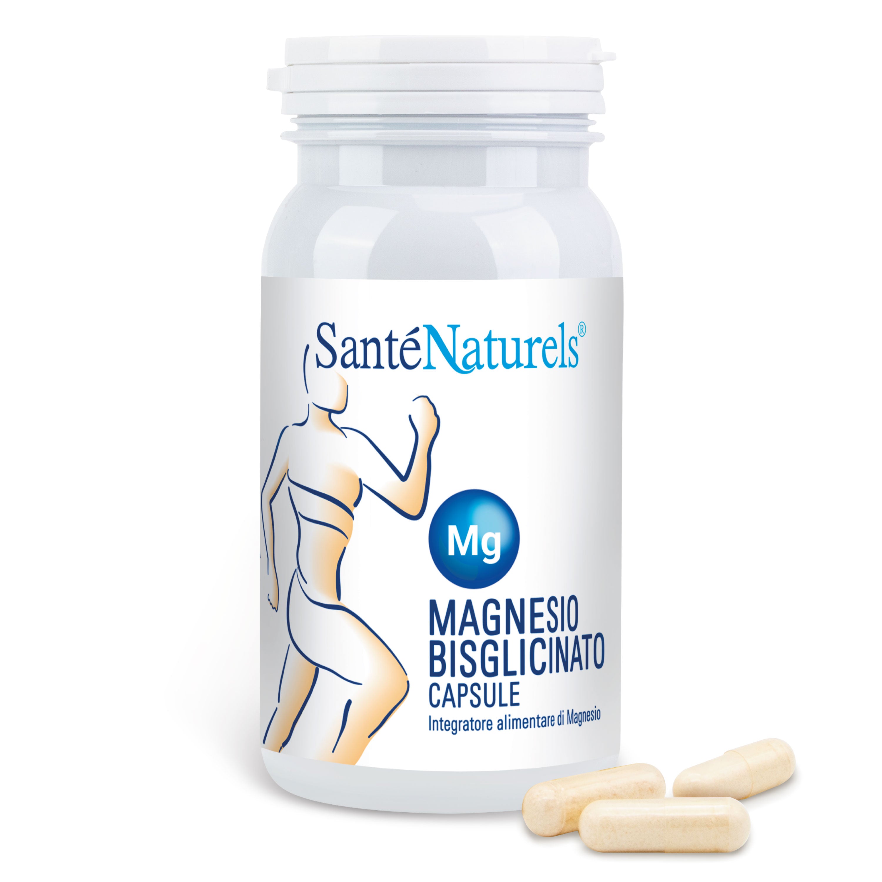 Magnesio Bisglicinato Puro 250 Capsule Vegetali per muscoli, sistema nervoso, ossa, sonno