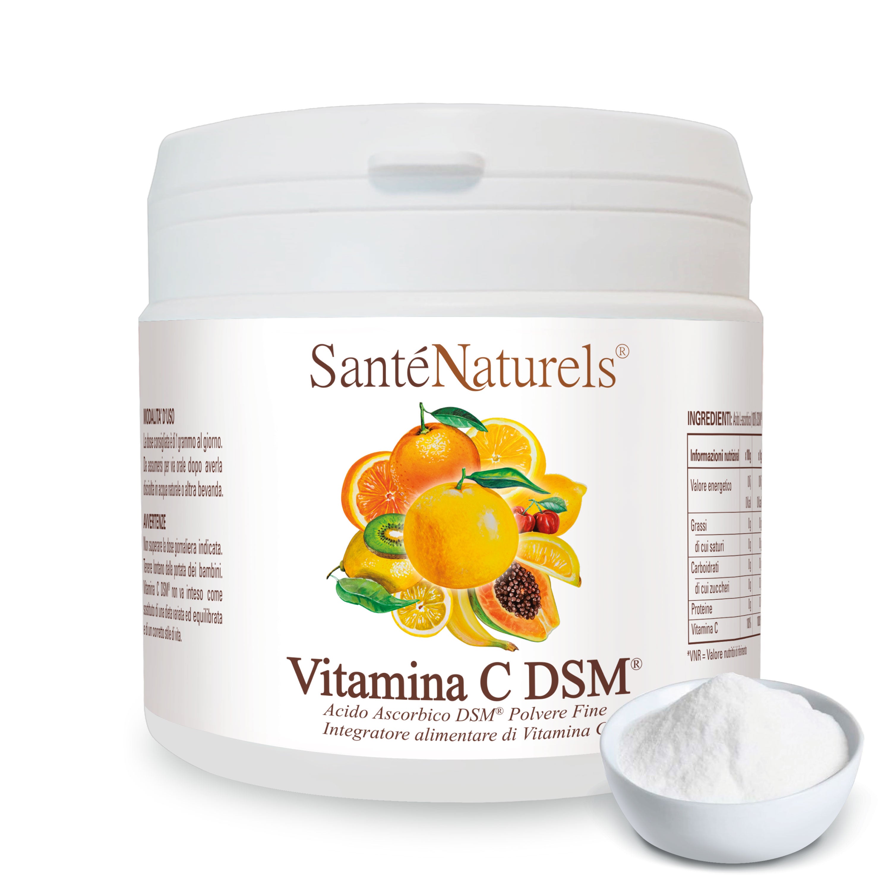 Vitamina C DSM® Polvere Produzione Europea – Acido Ascorbico (250 g / 500 g)