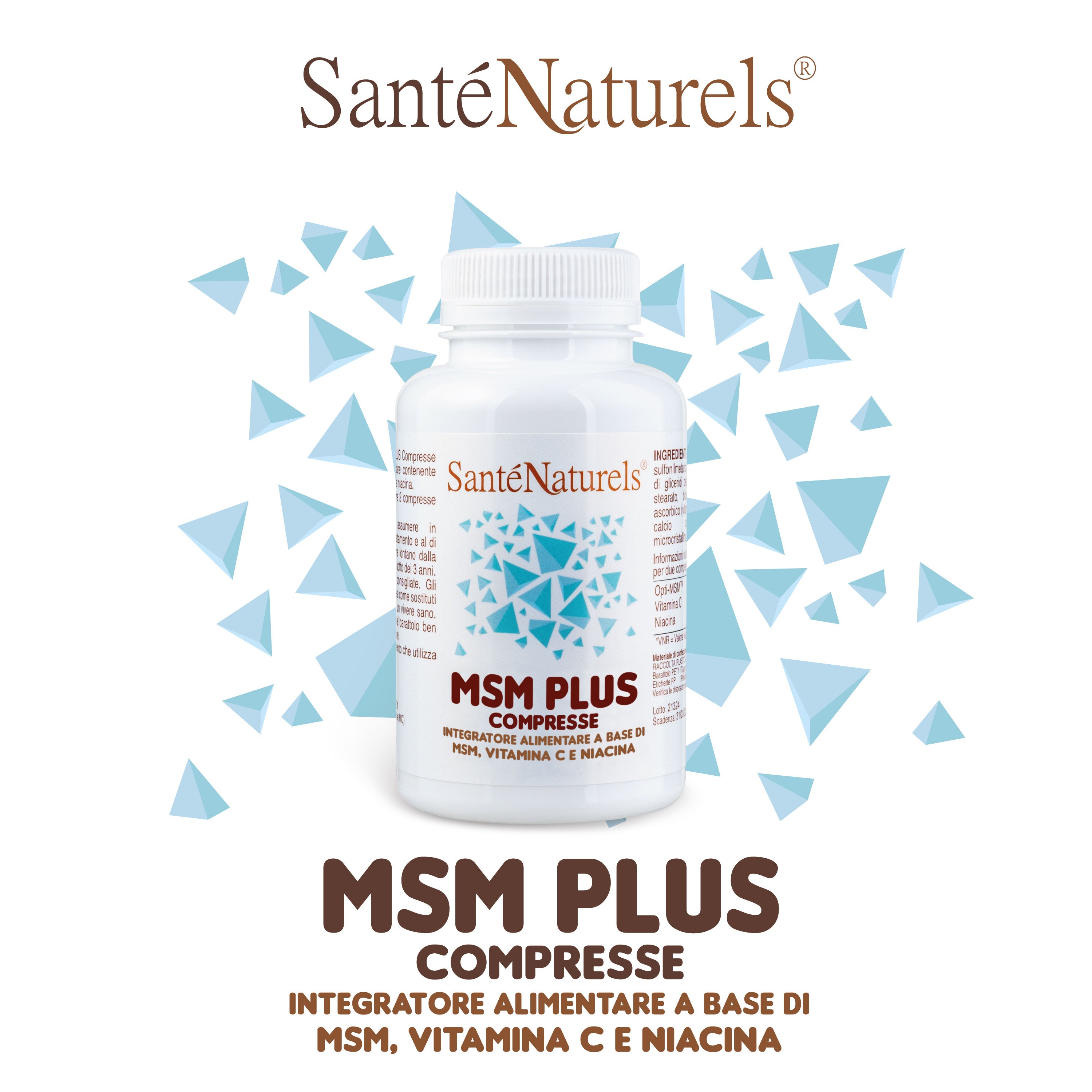 MSM Plus compresse ossa, capelli, unghie, dolori muscolari, ossa, artriti, artrosi