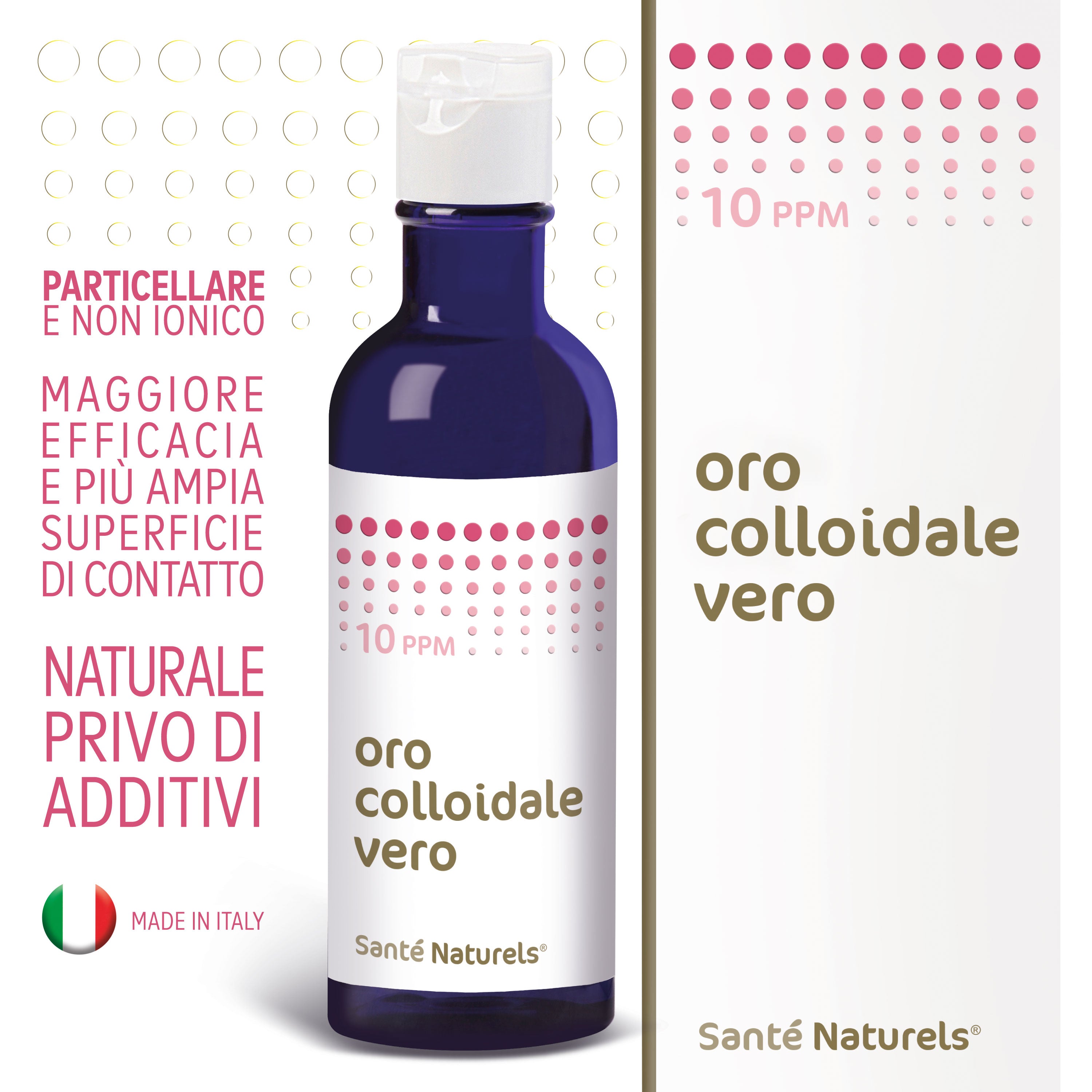 Verdadero oro coloidal 10 y 20 ppm. Diferentes formatos