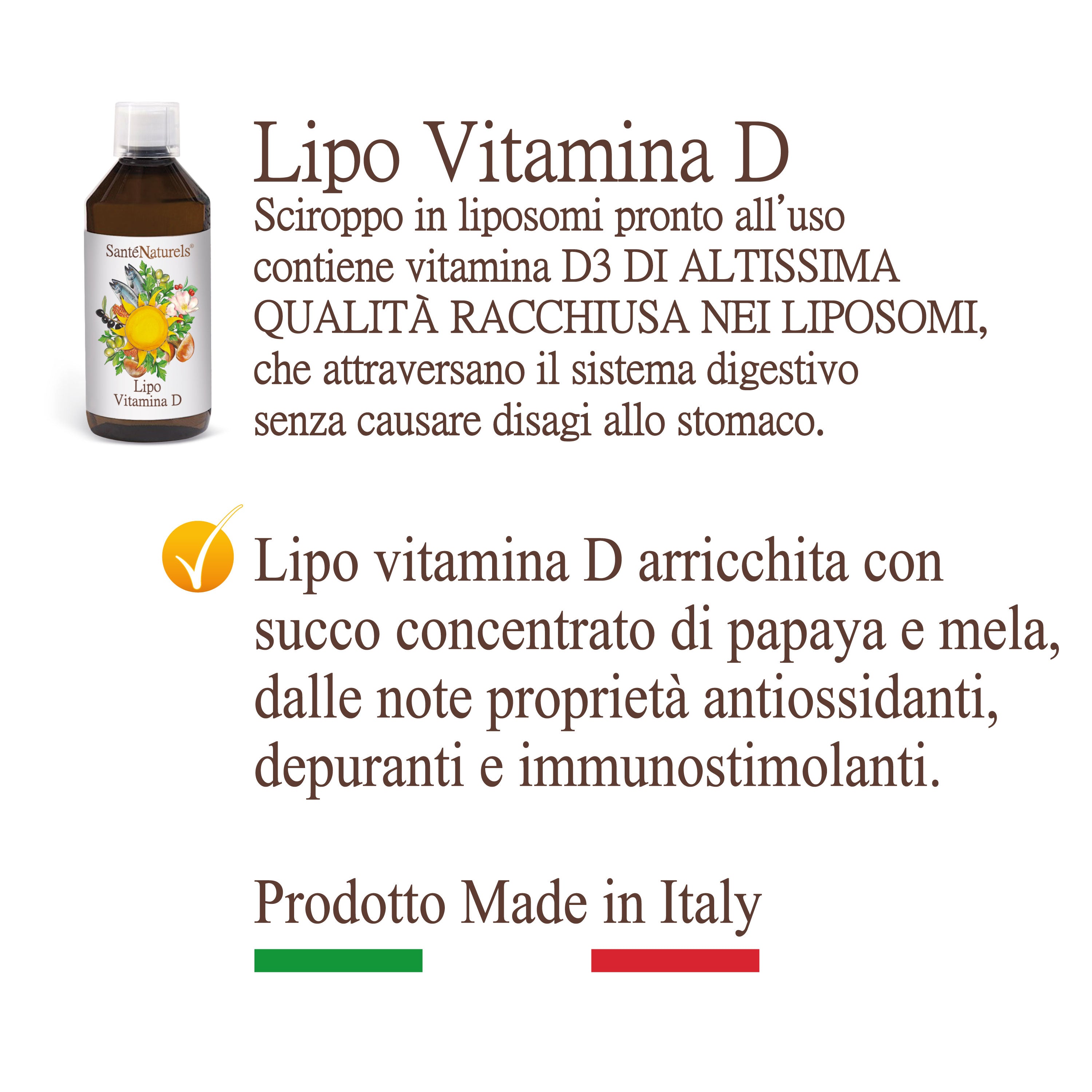 Lipo Vitamina D Liposomal Alta Absorción 250 ml. Vitamina D en liposomas 