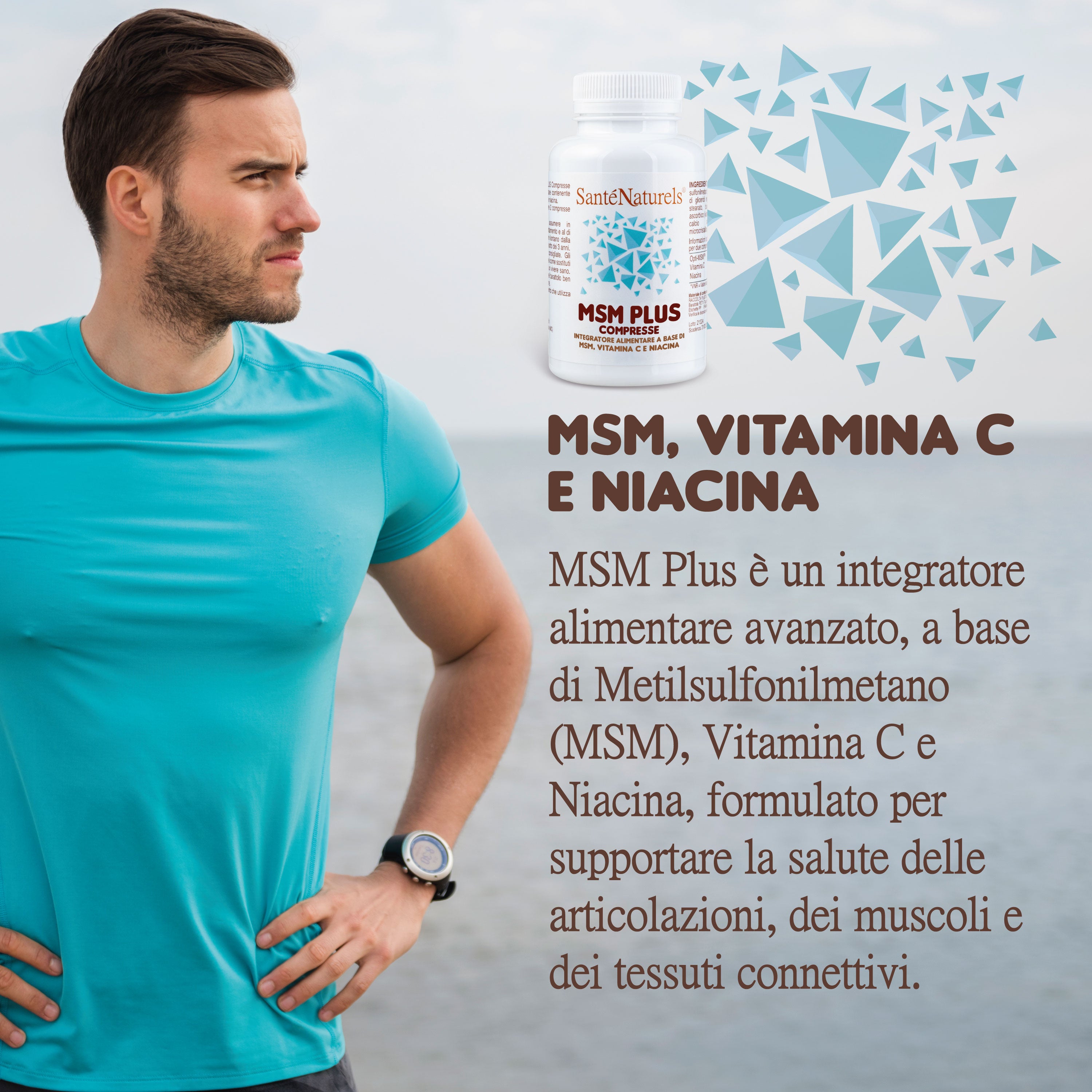 MSM Plus compresse ossa, capelli, unghie, dolori muscolari, ossa, artriti, artrosi