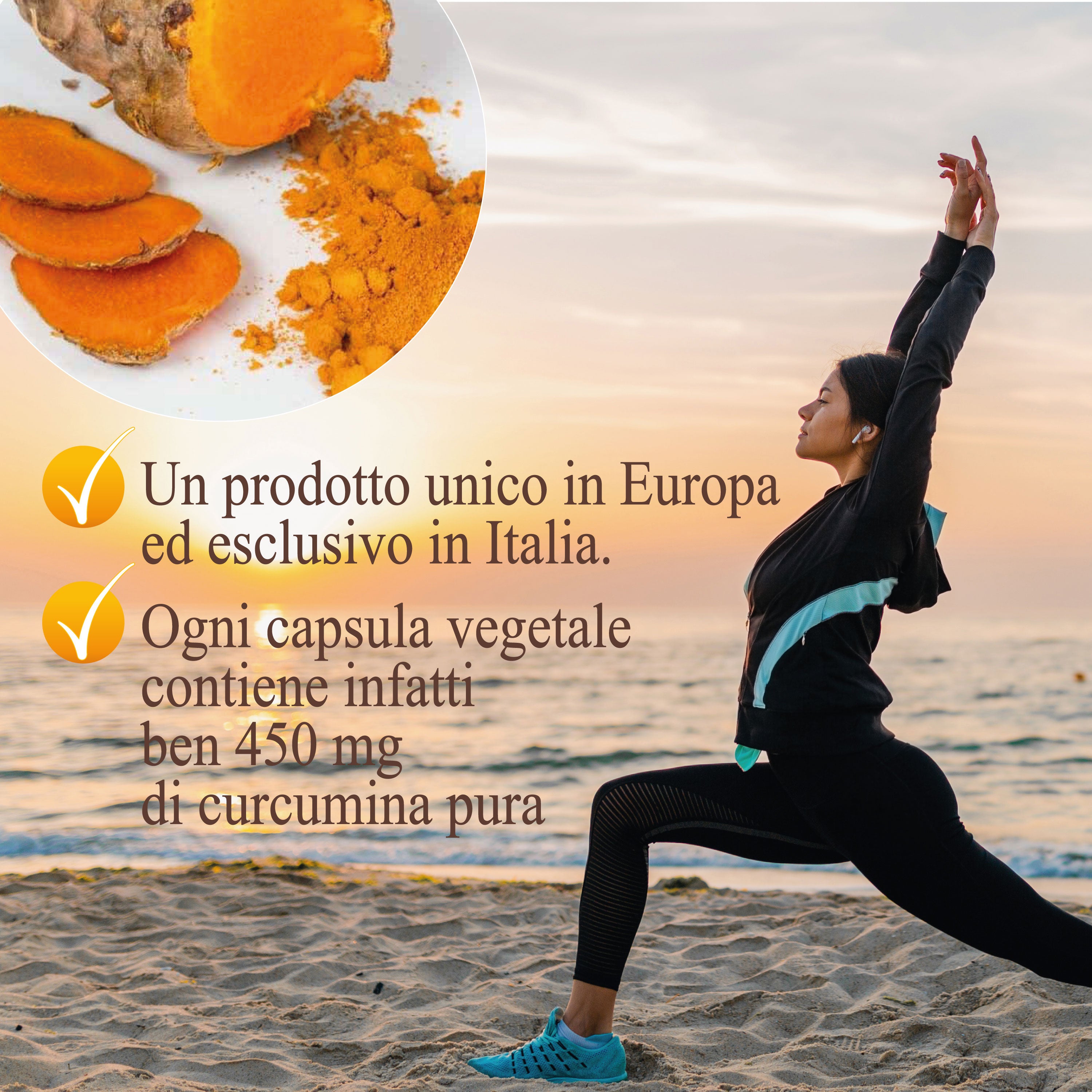 Santé Naturels Pura Curcumina - 90 cápsulas 450mg. Solo ingrediente activo