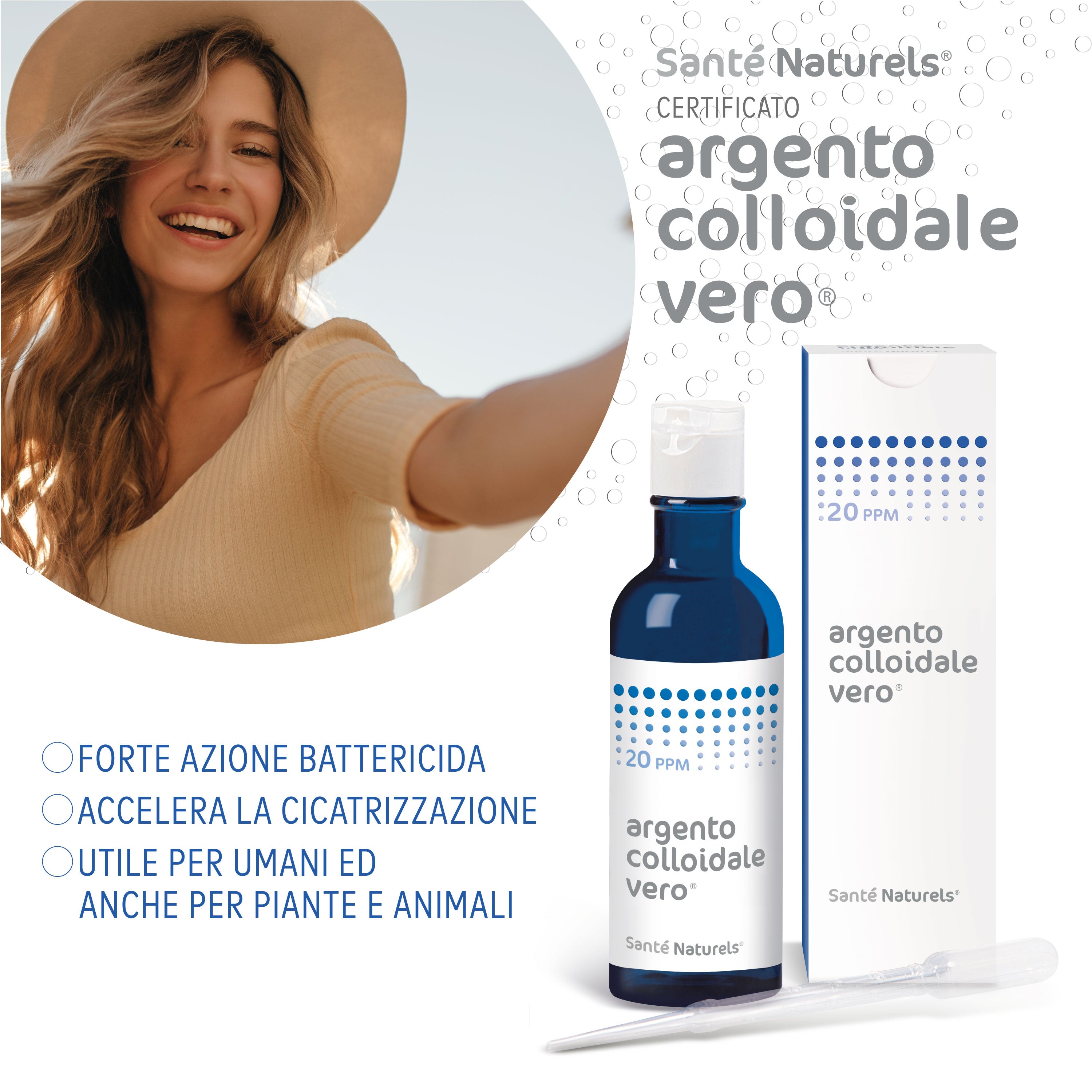 Argento Colloidale Particellare ad Alta Purezza – 10 e 20 ppm