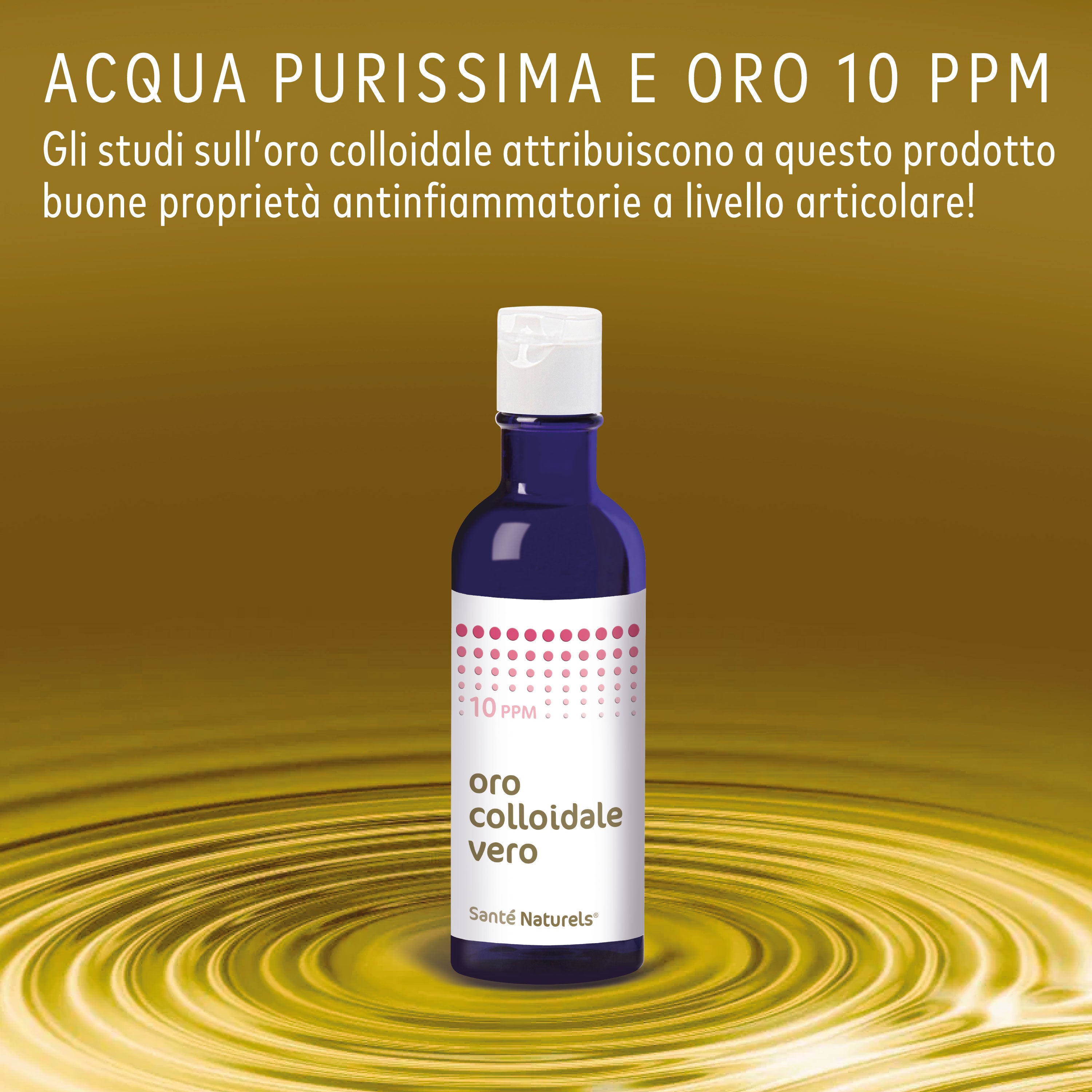 Verdadero oro coloidal 10 y 20 ppm. Diferentes formatos