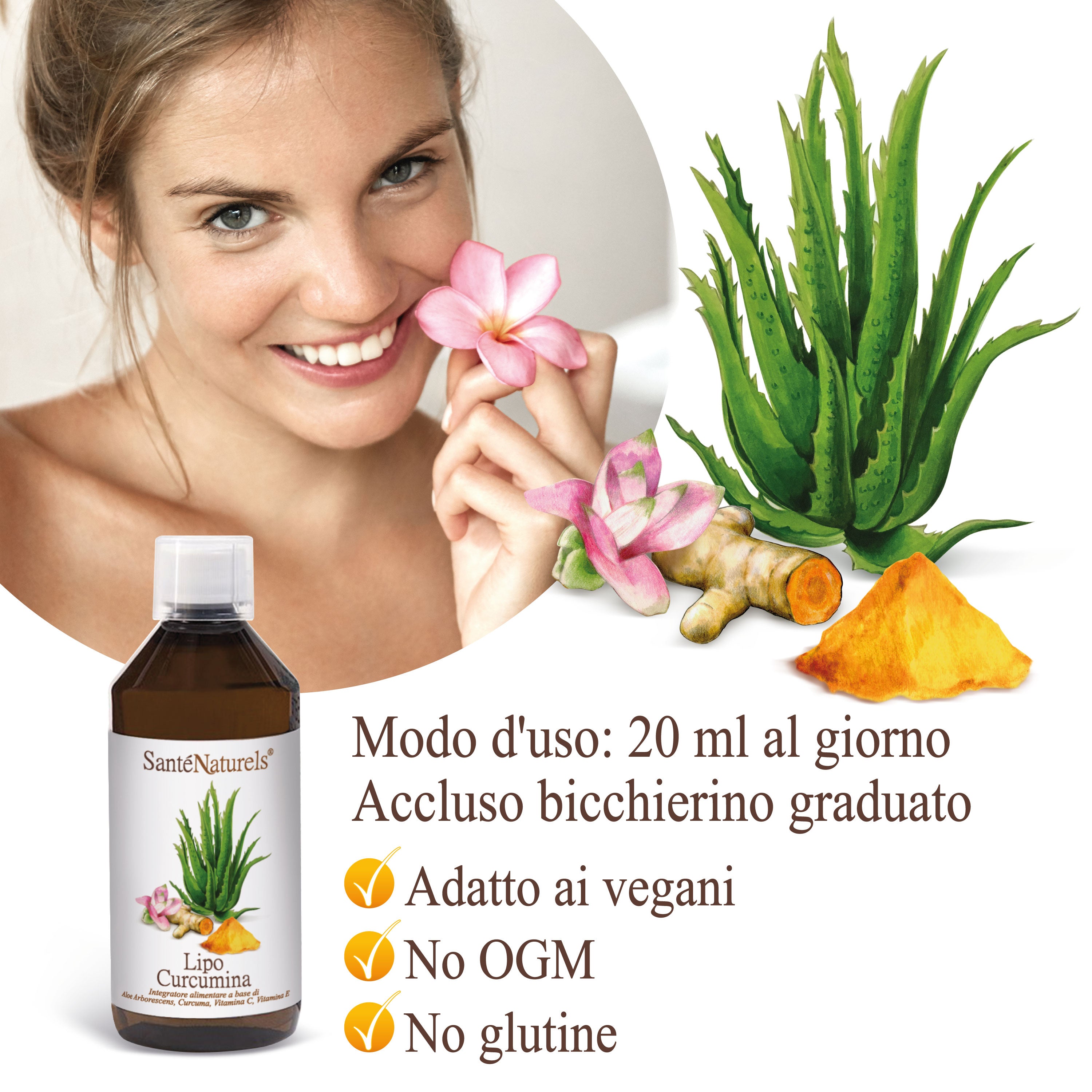 Curcumina liposomal. Lipocurcumina. Alta Absorción. En Liposomas Jarabe 500 ml