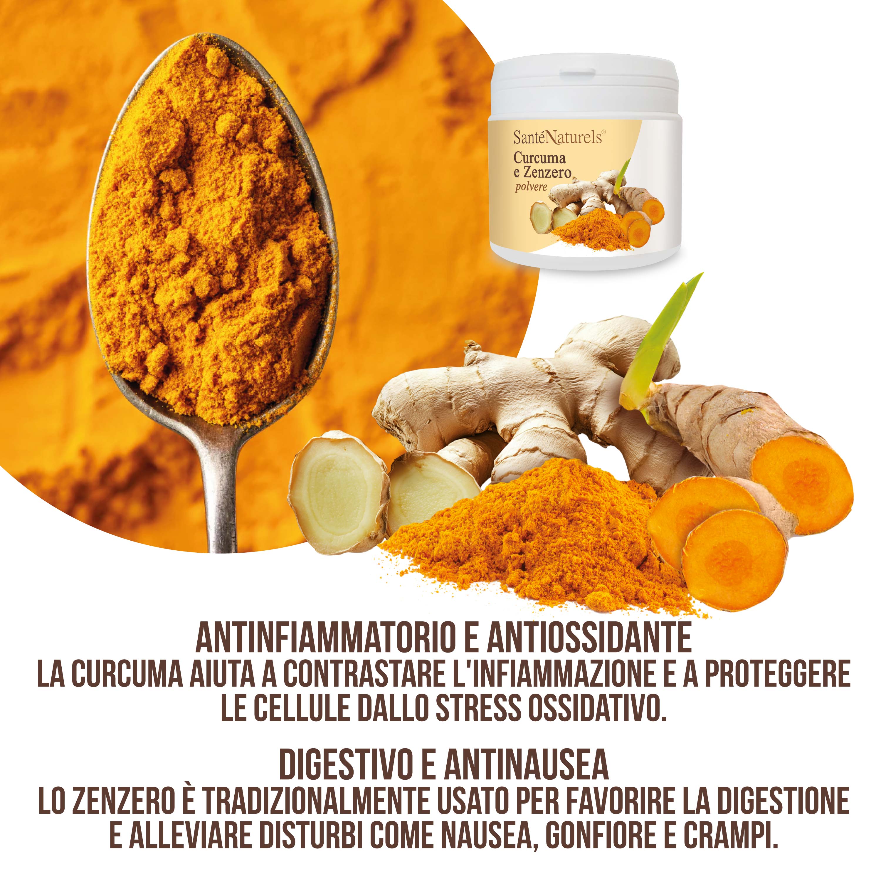Preparato per Infuso Curcuma e Zenzero in Polvere - 200g