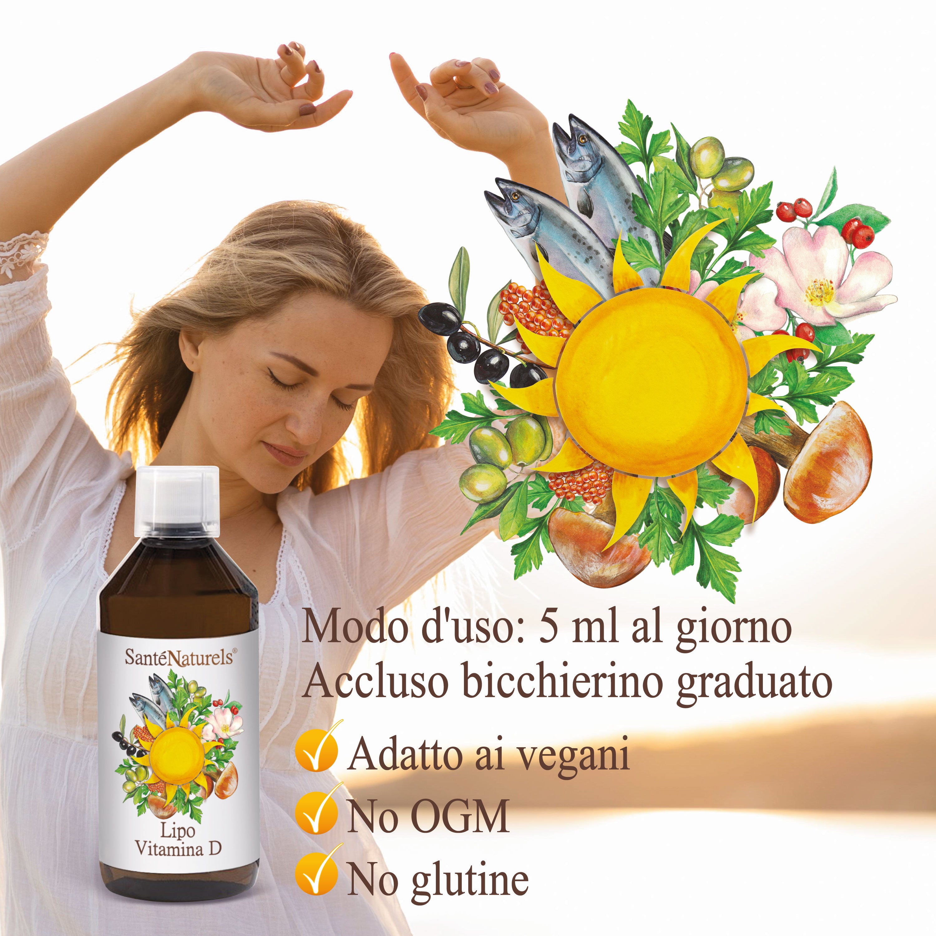 Lipo Vitamina D Liposomal Alta Absorción 250 ml. Vitamina D en liposomas 