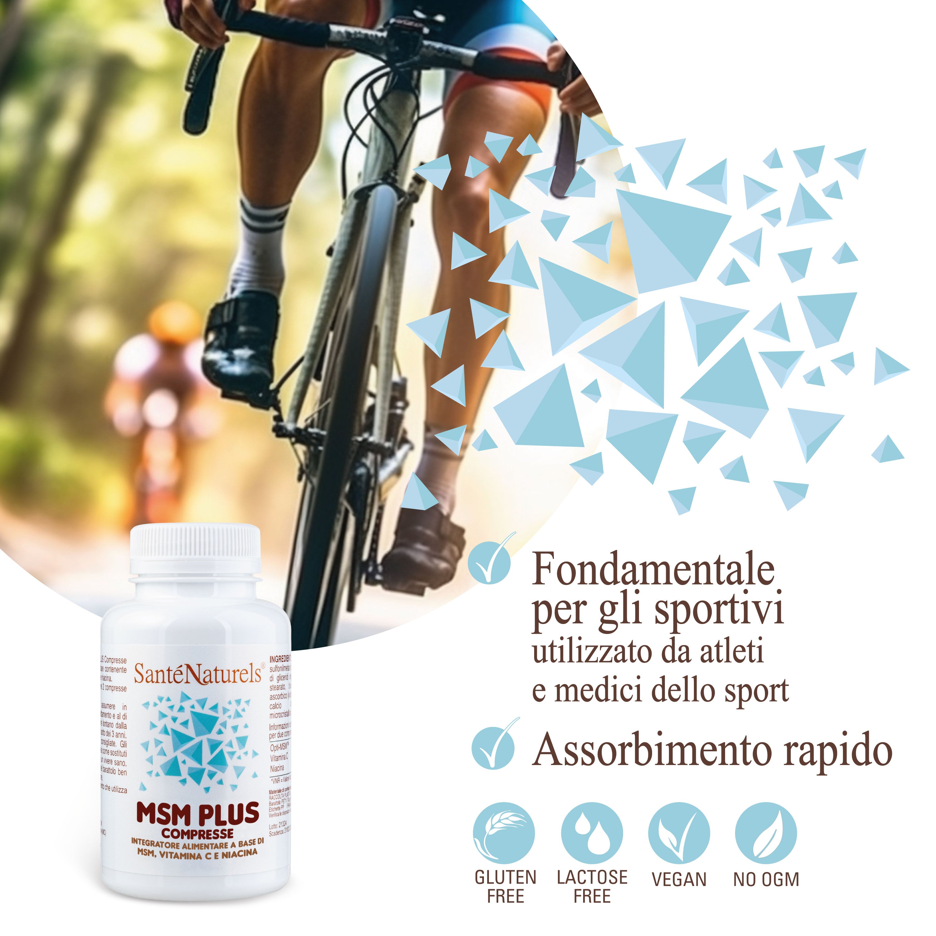 MSM Plus compresse ossa, capelli, unghie, dolori muscolari, ossa, artriti, artrosi