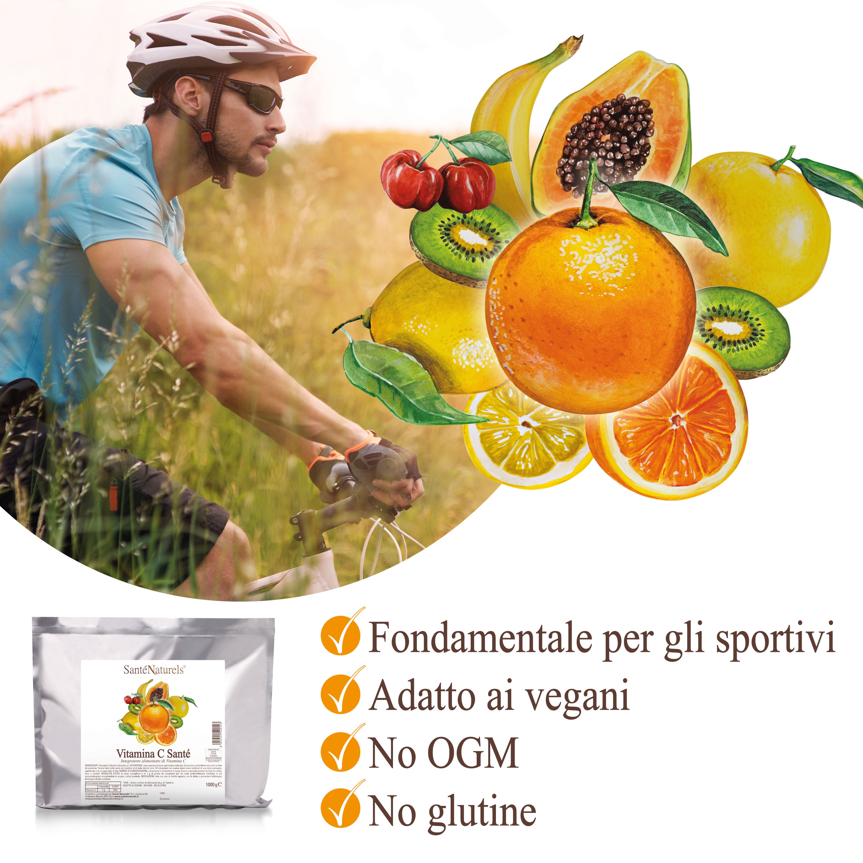 Vitamina C Acido Ascorbico Purissimo – Polvere Idrosolubile | 500 g o 1 kg