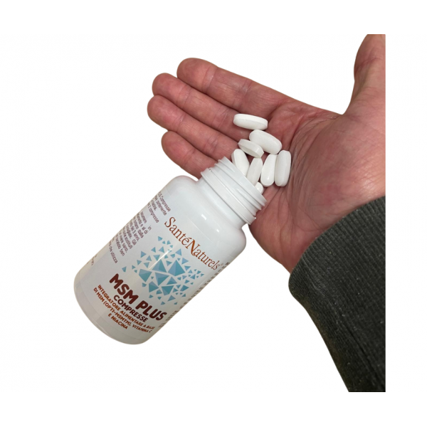 MSM Plus Tablets with Vitamin C and Niacin: Bones, teeth, hair, nails, muscle pain, arthritis, arthrosis