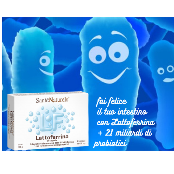 Lattoferrina + Probiotici in Capsule Vegetali. 450 mg. Azione Antivirale Antibatterica